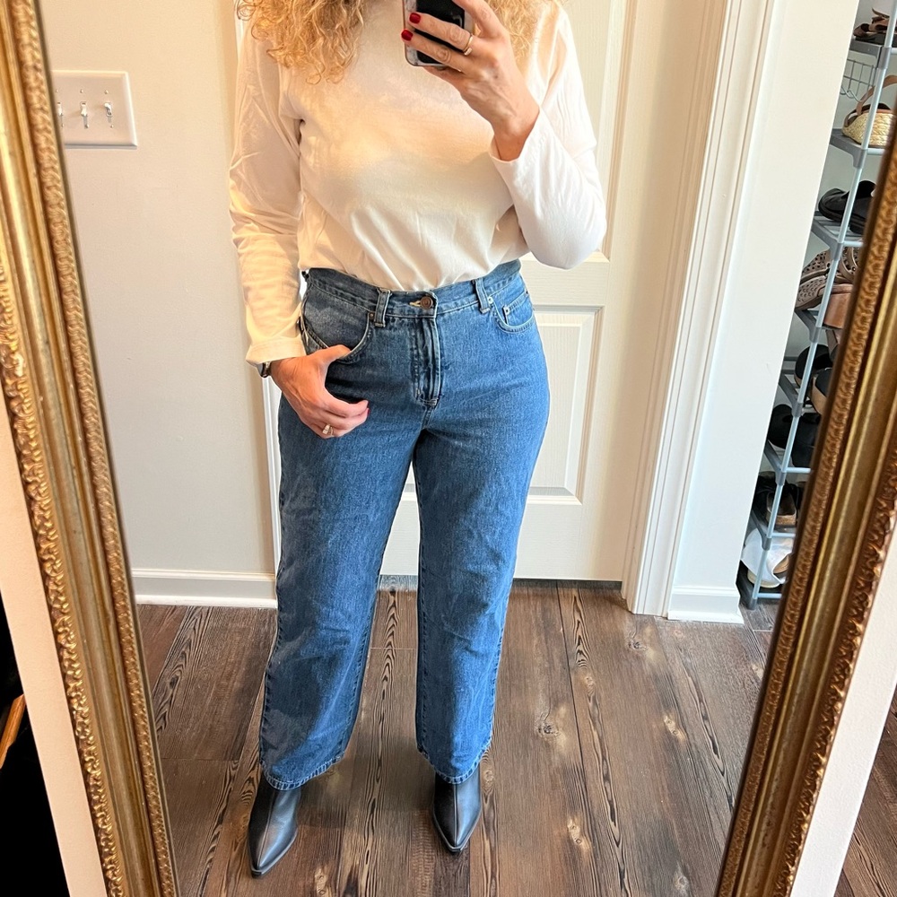 Nwt Vintage Talbots Classic Straight Rigid Cotton Jeans Size 10